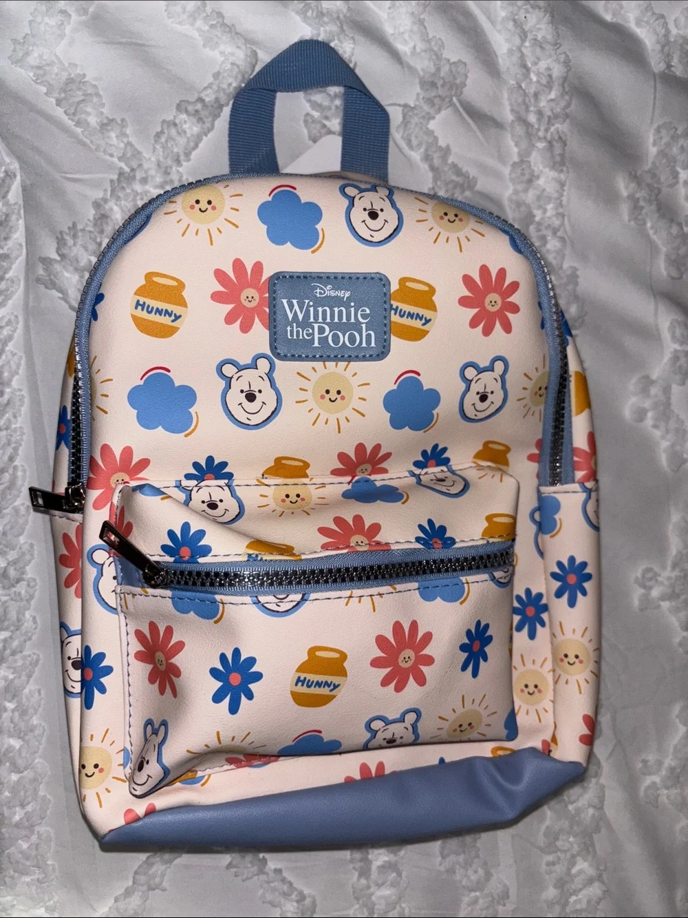 Loungefly Winnie the Pooh Pink, Blue & Yellow Kids Mini Backpack